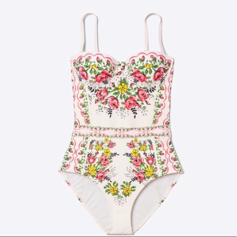 NWT Tory Burch Lipsi Printed One-Piece Swim